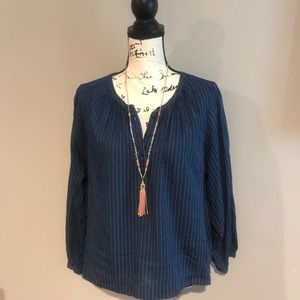 J crew  pinstripe size 14 navy